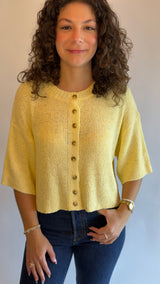 Sunny Sleeve Button Down Knit Cardigan