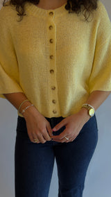 Sunny Sleeve Button Down Knit Cardigan