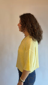 Sunny Sleeve Button Down Knit Cardigan