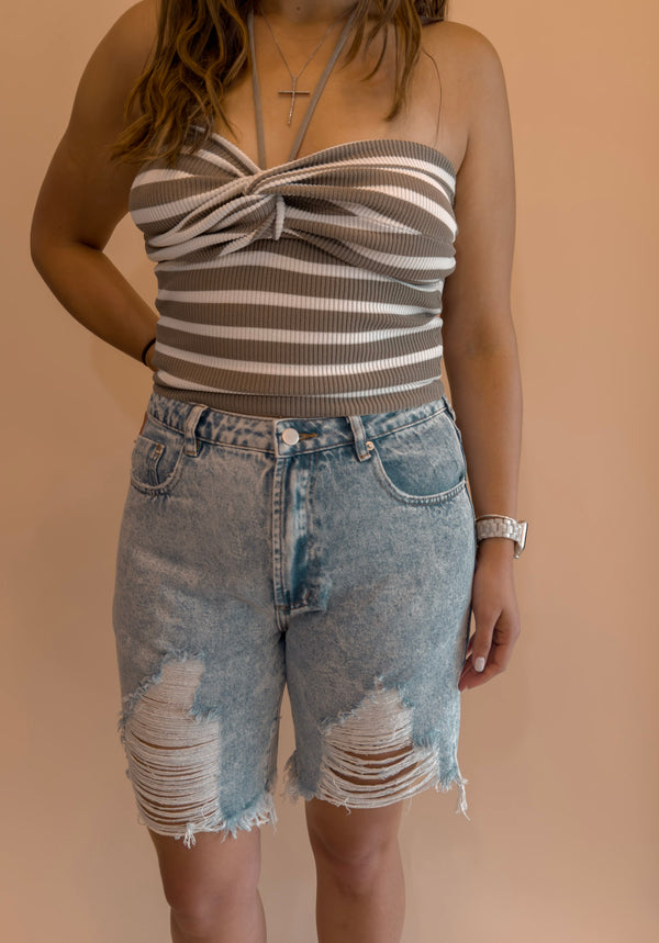 Brit Boyfriend Denim Shorts