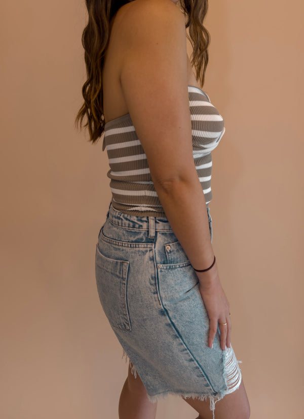 Brit Boyfriend Denim Shorts