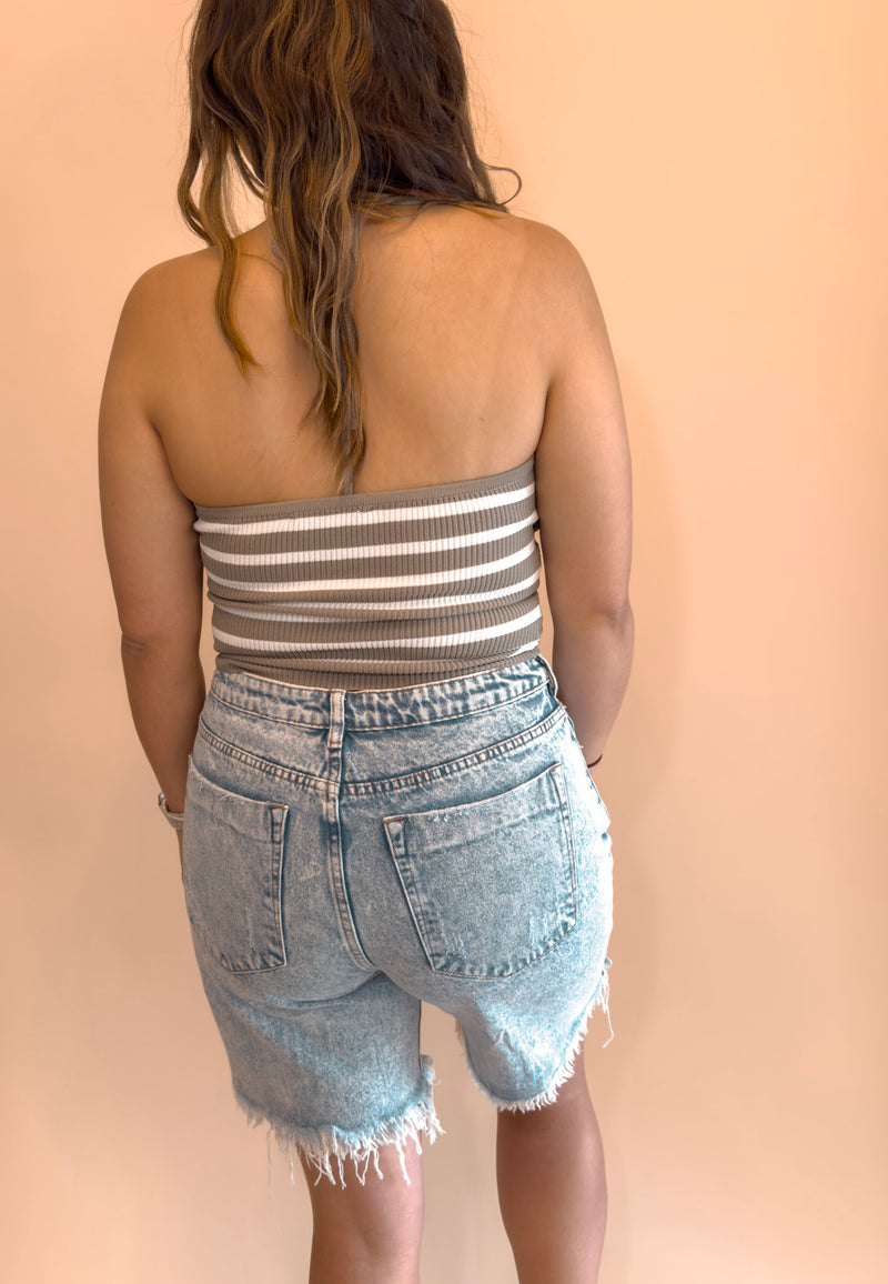 Brit Boyfriend Denim Shorts