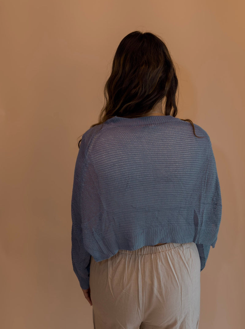 Palmer Crocheted Cropped Cardigan