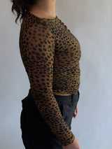 Tate Mesh Leopard Top