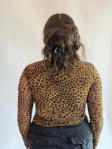 Tate Mesh Leopard Top